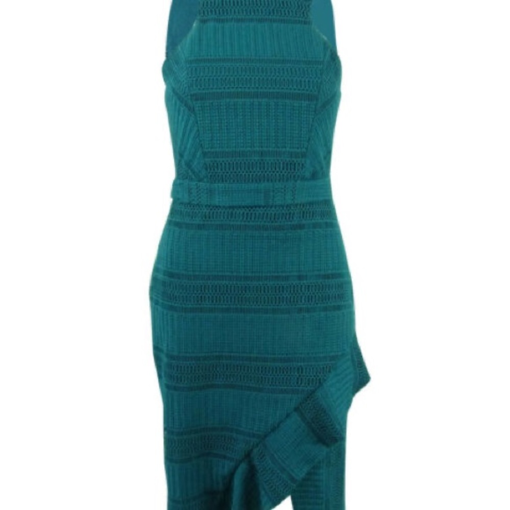 Adelyn Rae Teal Sheath Knee-length Party Dress, M